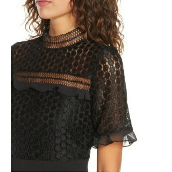 Chelsea28 Lace Bodice Black Jumpsuit size 8 New without tags - Picture 4 of 6